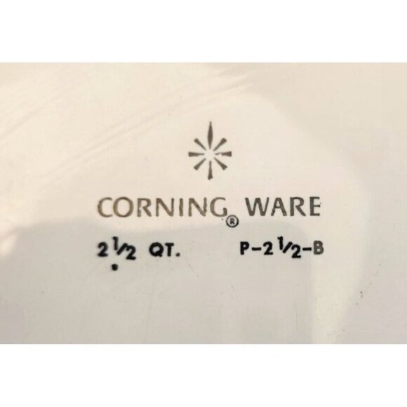 Corning Ware Blue Cornflower 2.5 Quart Casserole Dish With Pyrex Glass Lid Cookw - Picture 7 of 12